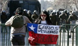 Los estudiantes llevan dos meses de protestas permantes en Chile