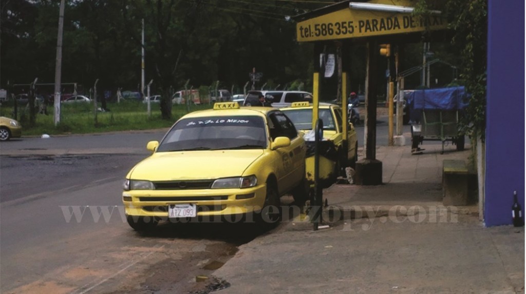 Los taxistas de San Lorenzo no se adhieren a la huelga prevista para mañana miercoles. (Imagen parada de Yberá)