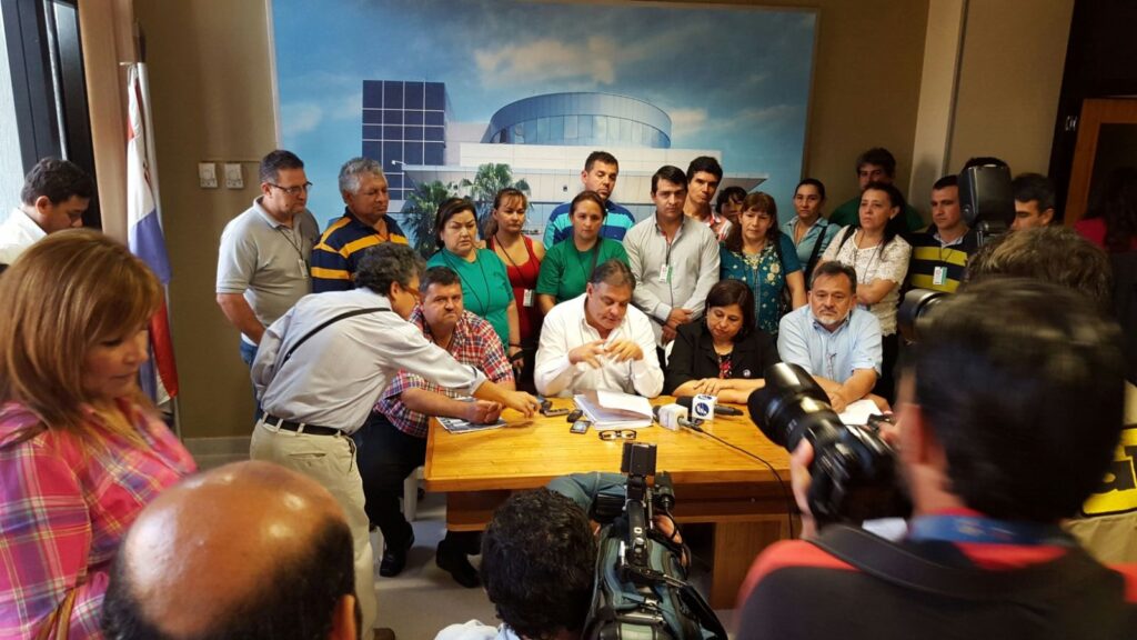 Momento de la conferencia de prensa. (Imagen gentileza: Gustavo López)